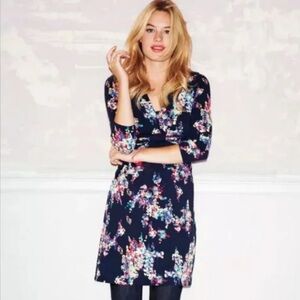 Boden Navy Floral Jersey Tunic Dress